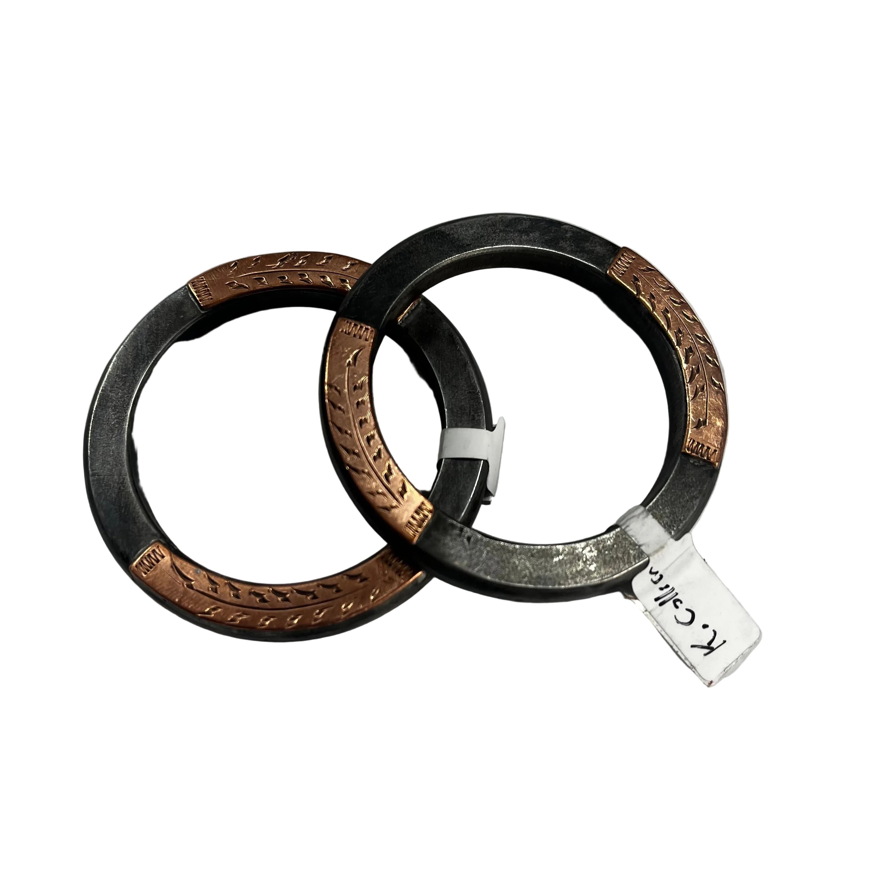 K. Collier chap ring  (copper wheat)