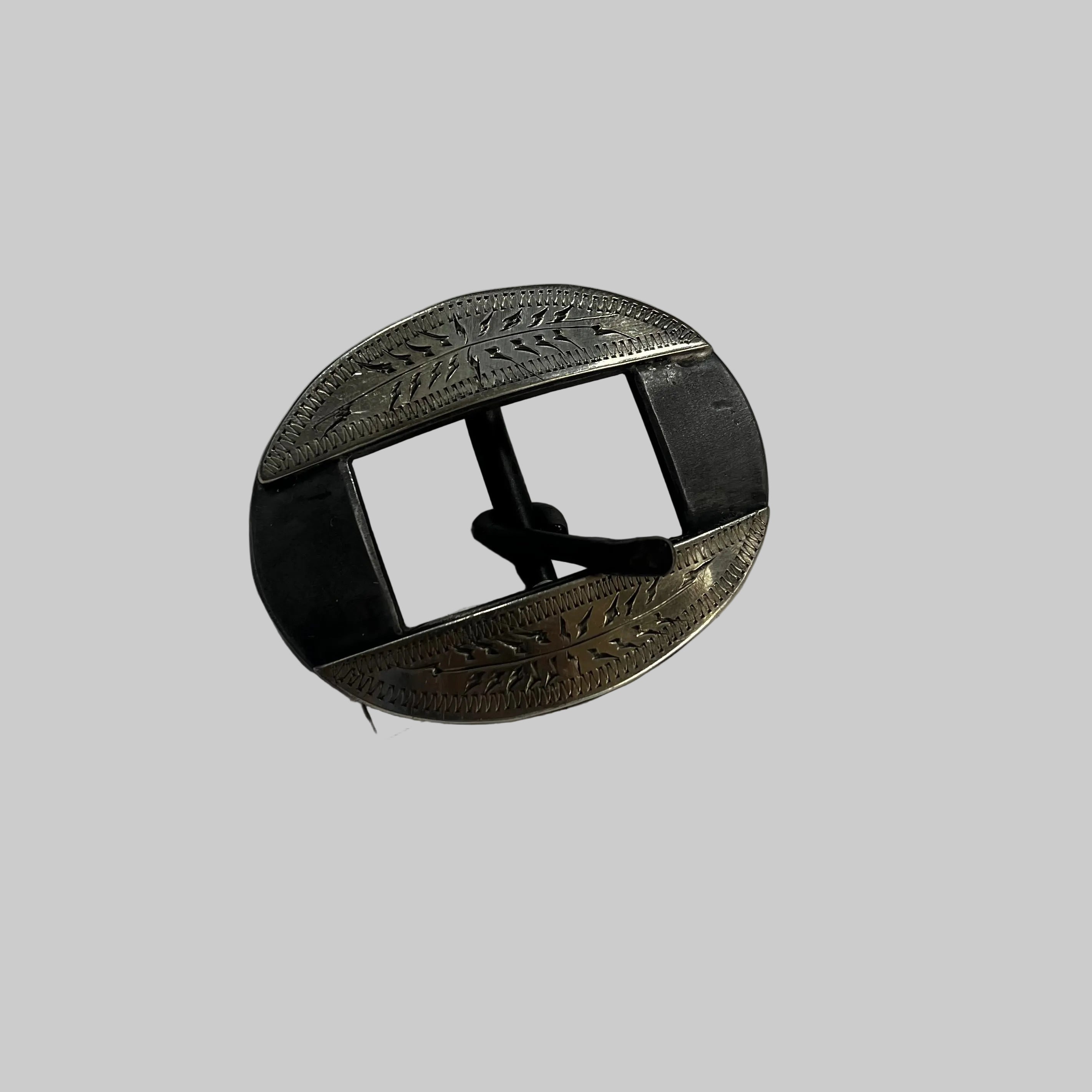 K. Collier 3/4” cart buckle (silver wheat)