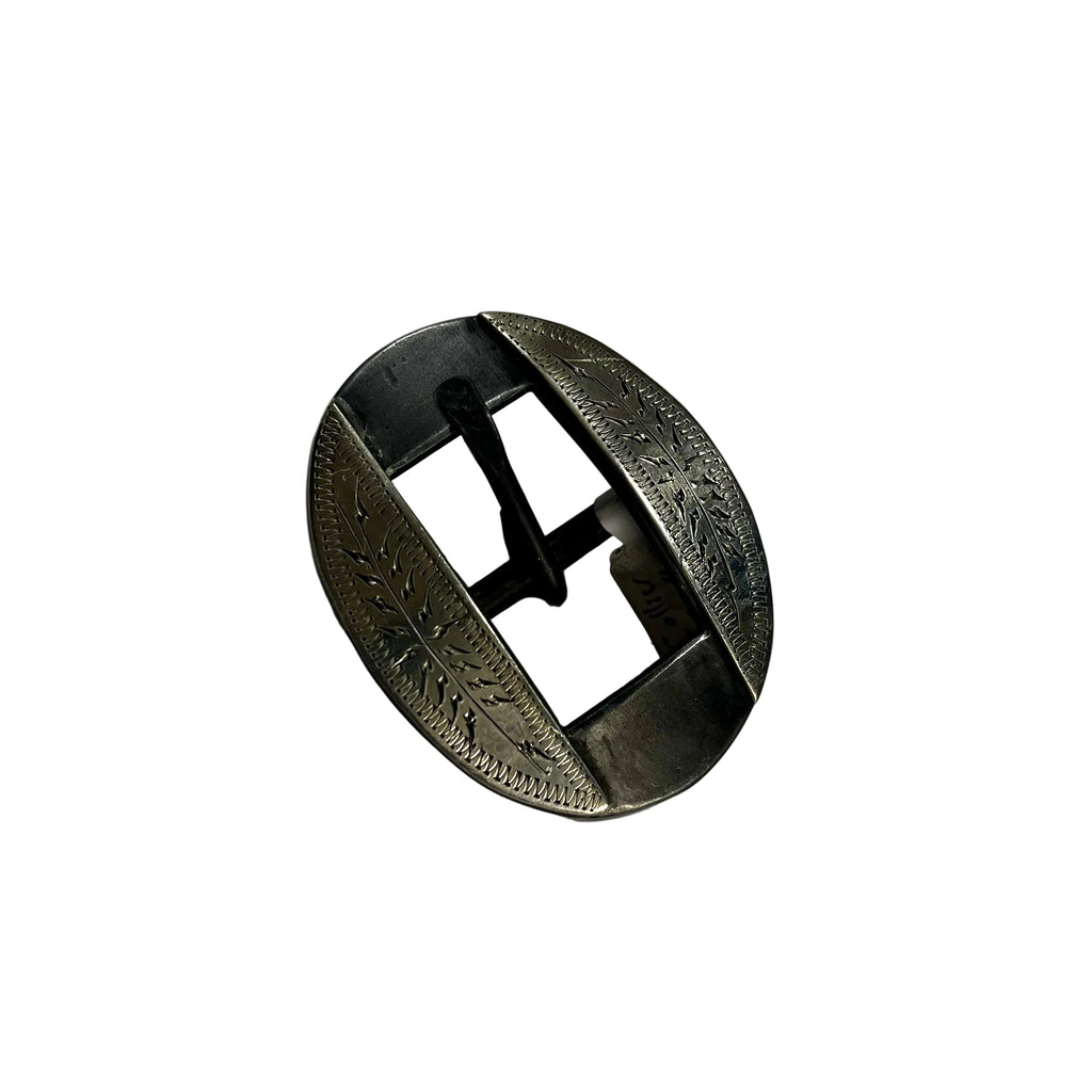 K. Collier 3/4” cart buckle (silver wheat)